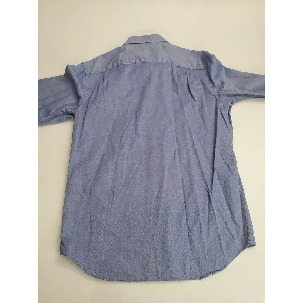 Banana‎ Republic Men's Long Sleeve Egyptian Cotton Button Dress Shirt, Blue, L